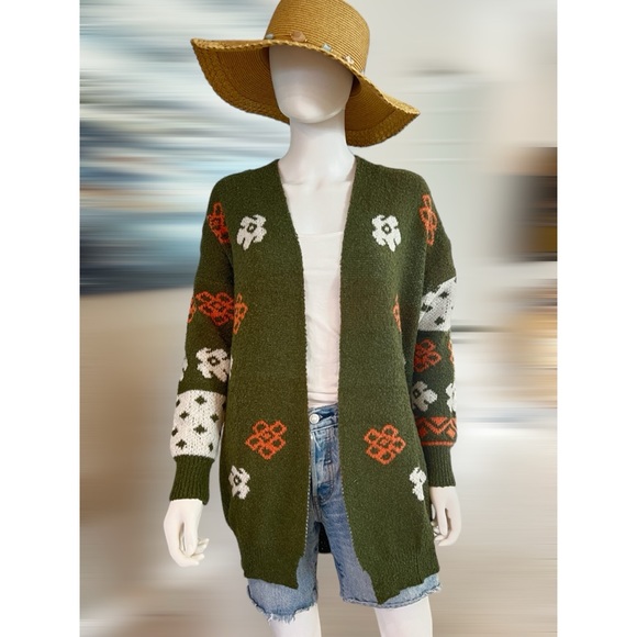 BAEVELY open front multi print cardigan S M L - Picture 4 of 6